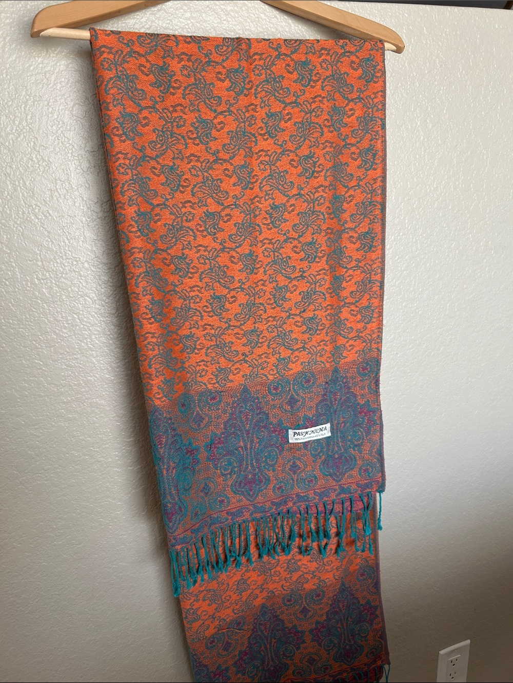 Pashmina Silk Fringed Scarf